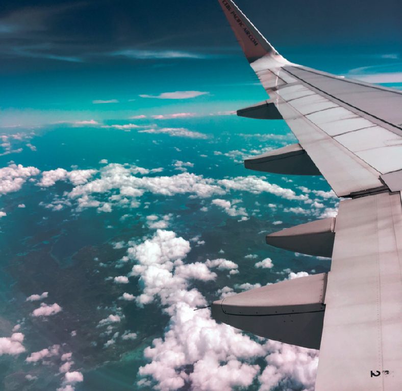 Airplane flying